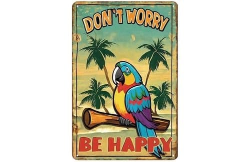 dont worry be happy decoratie bordjes