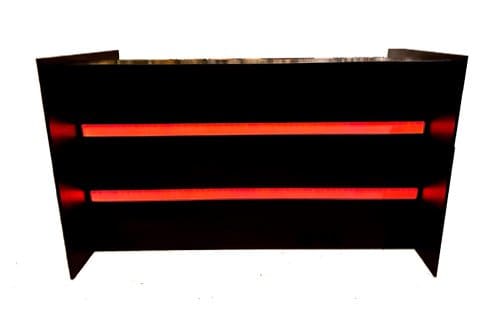 Moderne zwarte toonbank met LED-verlichting – Toonbank Las Vegas 200 cm.