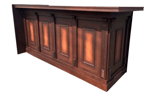 Hoekbar Havana Koloniaal Bruin, luxe hoekbar met stevige constructie en stijlvolle afwerking.