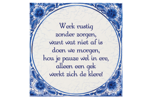 Tegeltje Delfts Blauw – Ontwerp 18006