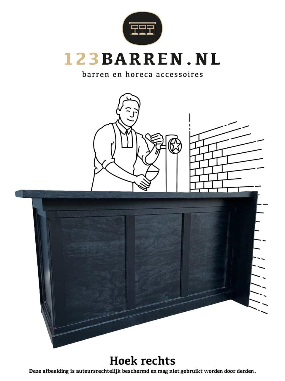 Hoekbar Havana - 250cm - Hoek rechts - Afbeelding 6