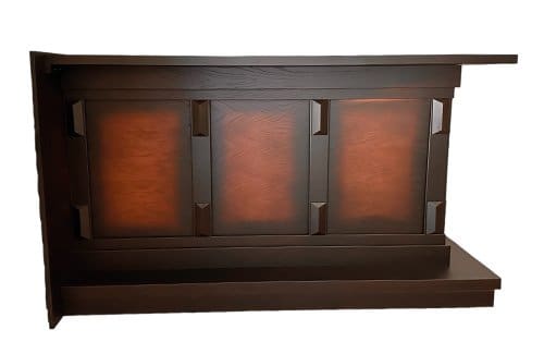 Hoekbar Havana Bruin Hoek Links, elegante bar met dik werkblad, warme bruine kleur en hoek links.