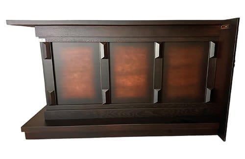 Hoekbar Havana Bruin Hoek Rechts, luxe muurbar met stevig werkblad, warme bruine kleur en hoek rechts.