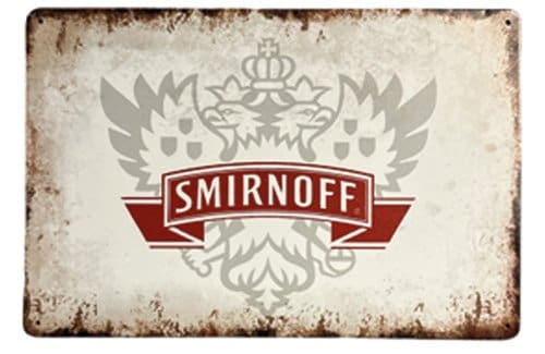 Metalen bord Smirnoff