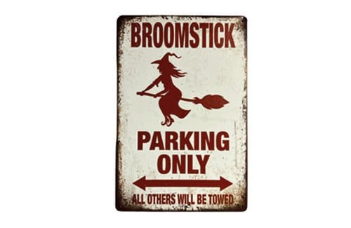 Decoratiebord – Broomstick parking