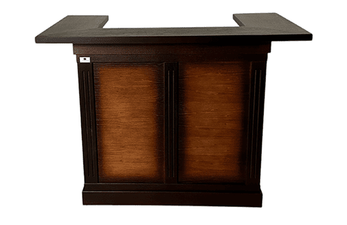 Compacte bar met strepen, Bar Havana 150 cm in natuurlijke houtkleur.