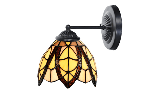 Tiffany wandlamp zwart met Flow Souplesse Small