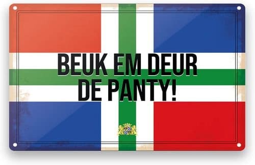 Decoratiebord - Beuk em deur de panty!